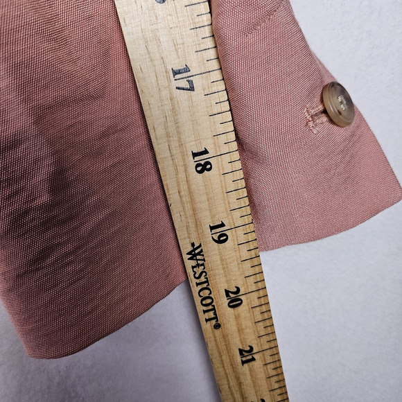 Loft Womens Blazer Jacket Open Front Salmon Pink Business Casual 3/4 Sleeve 2 XS - Picture 15 of 16